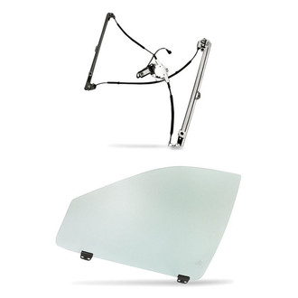 Replacement - 2-Piece (Front Driver Side Window Regulator and Motor Assembly, Door Glass) (Standard Line)