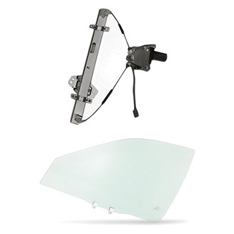Replacement - 2-Piece (Front Driver Side Window Regulator and Motor Assembly, Door Glass) (Standard Line)