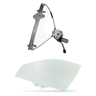 Replacement - 2-Piece (Front Driver Side Window Regulator and Motor Assembly, Door Glass) (Standard Line)