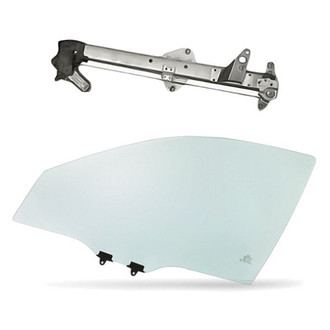 Replacement - 2-Piece (Front Driver Side Window Regulator and Motor Assembly, Door Glass) (Standard Line)