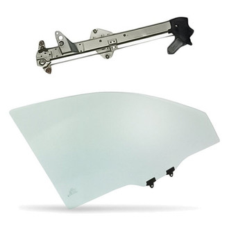 Replacement - 2-Piece (Front Passenger Side Window Regulator and Motor Assembly, Door Glass) (Standard Line)