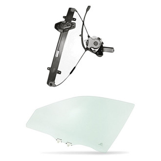 Replacement - 2-Piece (Front Driver Side Window Regulator and Motor Assembly, Door Glass) (Standard Line)