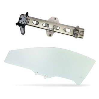 Replacement - 2-Piece (Front Driver Side Window Regulator and Motor Assembly, Door Glass) (Standard Line)