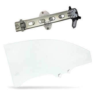 Replacement - 2-Piece (Front Passenger Side Window Regulator and Motor Assembly, Door Glass) (Standard Line)