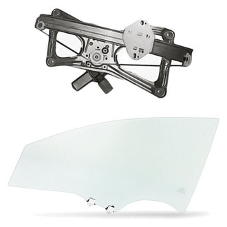 Replacement - 2-Piece (Front Driver Side Window Regulator and Motor Assembly, Door Glass) (Standard Line)