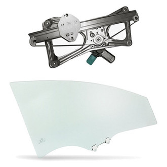 Replacement - 2-Piece (Front Passenger Side Window Regulator and Motor Assembly, Door Glass) (Standard Line)