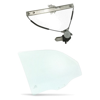 Replacement - 2-Piece (Front Passenger Side Window Regulator and Motor Assembly, Door Glass) (Standard Line)