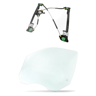 Replacement - 2-Piece (Front Driver Side Window Regulator without Motor, Door Glass) (Standard Line)