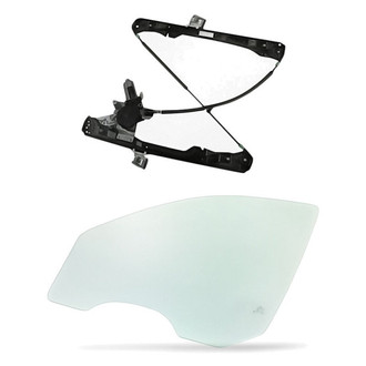Replacement - 2-Piece (Front Driver Side Window Regulator and Motor Assembly, Door Glass) (Standard Line)
