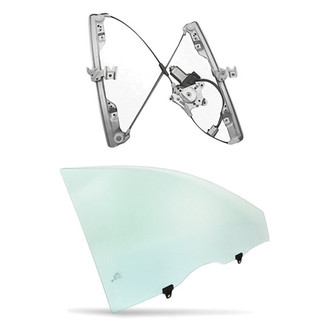 Replacement - 2-Piece (Front Passenger Side Window Regulator and Motor Assembly, Door Glass) (Standard Line)