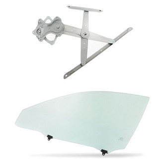Replacement - 2-Piece (Front Driver Side Window Regulator without Motor, Door Glass) (Standard Line)