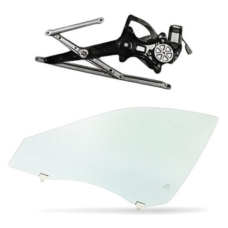 Replacement - 2-Piece (Front Driver Side Window Regulator and Motor Assembly, Door Glass) (Standard Line)