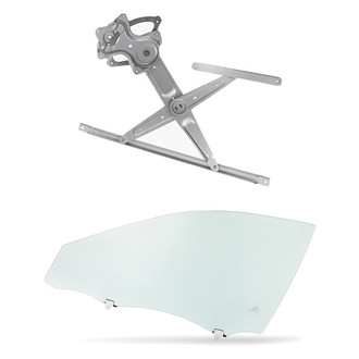 Replacement - 2-Piece (Front Driver Side Window Regulator without Motor, Door Glass) (Standard Line)