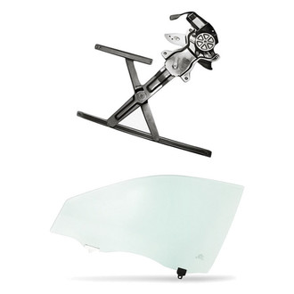 Replacement - 2-Piece (Front Driver Side Window Regulator and Motor Assembly, Door Glass) (Standard Line)