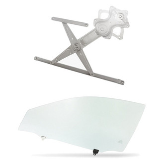 Replacement - 2-Piece (Front Driver Side Window Regulator without Motor, Door Glass) (Standard Line)