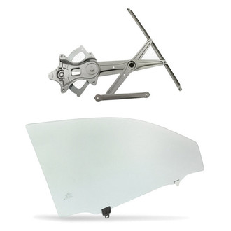 Replacement - 2-Piece (Front Passenger Side Window Regulator without Motor, Door Glass) (Standard Line)