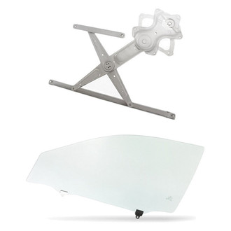 Replacement - 2-Piece (Front Driver Side Window Regulator without Motor, Door Glass) (Standard Line)