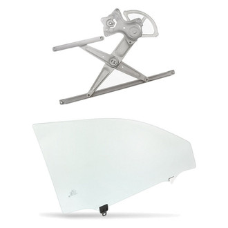 Replacement - 2-Piece (Front Passenger Side Window Regulator without Motor, Door Glass) (Standard Line)