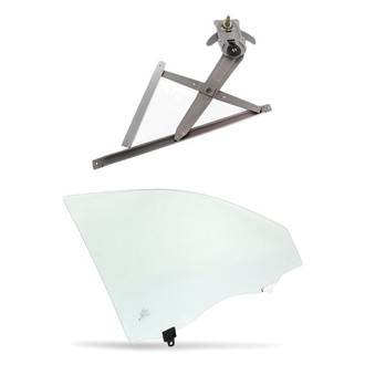 Replacement - 2-Piece (Front Passenger Side Window Regulator, Door Glass) (Standard Line)