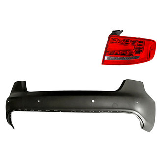 Replacement - 2-Piece Kit (Passenger Side Outer Tail Light, Rear Bumper Cover) (Standard Line)