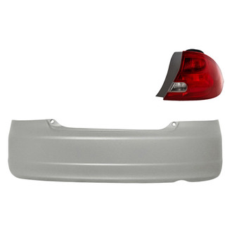 Replacement - 2-Piece Kit (Passenger Side Tail Light, Rear Bumper Cover) (Standard Line)