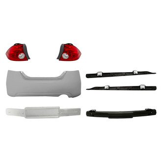 Replacement - Driver and Passenger Side 7-Piece Kit (Driver and Passenger Side Outer Tail Lights, Rear Bumper Absorber, Rear Bumper Cover, Rear Bumper Reinforcement, Rear Driver and Passenger Side Upper Bumper Cover Bracket) (Standard Line)