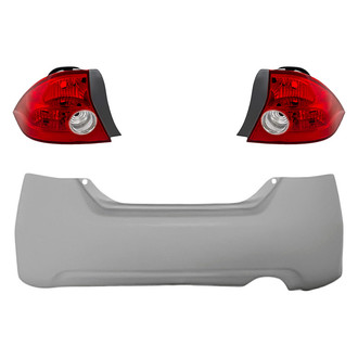 Replacement - Driver and Passenger Side 3-Piece Kit (Driver and Passenger Side Outer Tail Lights, Rear Bumper Cover) (Standard Line)