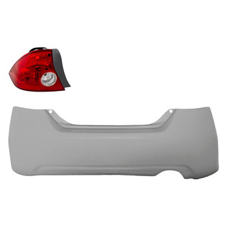 Replacement - 2-Piece Kit (Driver Side Outer Tail Light, Rear Bumper Cover) (Standard Line)