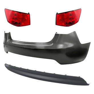 Replacement - Driver and Passenger Side 4-Piece Kit (Driver and Passenger Side Outer Tail Lights, Rear Bumper Cover, Rear Lower Bumper Cover) (Standard Line)
