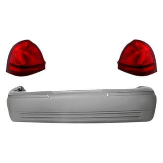 Replacement - Driver and Passenger Side 3-Piece Kit (Driver and Passenger Side Tail Lights, Rear Bumper Cover) (Standard Line)