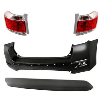 Replacement - Driver and Passenger Side 4-Piece Kit (Driver and Passenger Side Tail Lights, Rear Bumper Cover, Rear Lower Bumper Cover) (Standard Line)