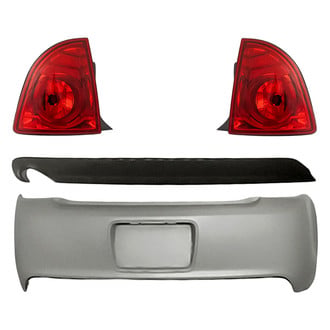 Replacement - Driver and Passenger Side 4-Piece Kit (Driver and Passenger Side Outer Tail Lights, Rear Bumper Cover, Rear Bumper Valance) (Standard Line)