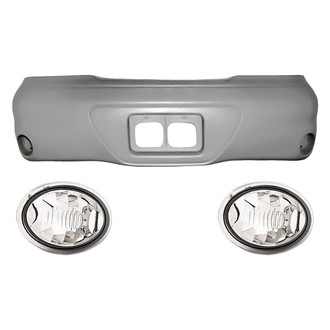 Replacement - Driver and Passenger Side 3-Piece Kit (Driver and Passenger Side Tail Lights, Rear Bumper Cover) (Standard Line)