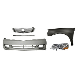 Replacement - 5-Piece Kit (Driver Side Headlight, Front Bumper Cover, Grille, Upper Grille Molding, Front Driver Side Fender) (Standard Line)