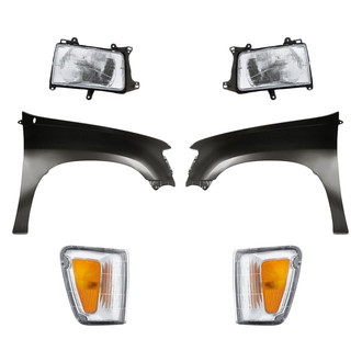 Replacement - 6-Piece Kit (Driver and Passenger Side Headlights, Driver and Passenger Side Fenders, Driver and Passenger Side Turn Signal/Corner Lights) (Standard Line)