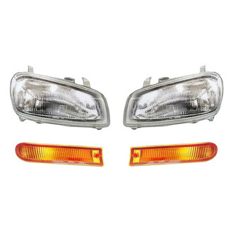 Replacement - 4-Piece Kit (Driver and Passenger Side Headlights, Driver and Passenger Side Turn Signal/Parking Lights) (Standard Line)