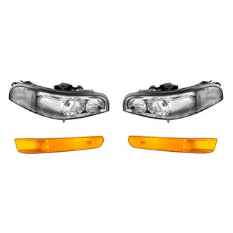 Replacement - 4-Piece Kit (Driver and Passenger Side Headlights, Driver and Passenger Side Turn Signal/Parking Lights) (Standard Line)