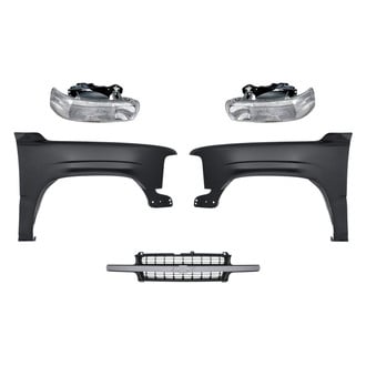 Replacement - 5-Piece Kit (Driver and Passenger Side Headlights, Grille, Driver and Passenger Side Fenders)