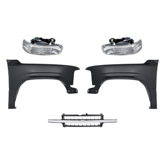 Replacement - 5-Piece Kit (Driver and Passenger Side Headlights, Grille, Driver and Passenger Side Fenders) (Standard Line)