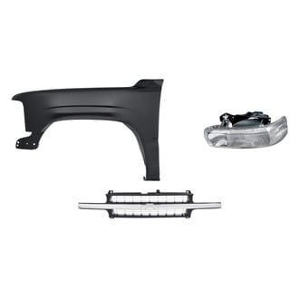 Replacement - 3-Piece Kit (Driver Side Headlight, Grille, Front Driver Side Fender) (Standard Line)