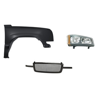 Replacement - 3-Piece Kit (Passenger Side Headlight, Grille, Front Passenger Side Fender)