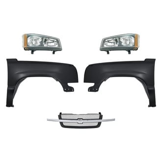 Replacement - 5-Piece Kit (Driver and Passenger Side Headlights, Grille, Driver and Passenger Side Fenders) (Standard Line)