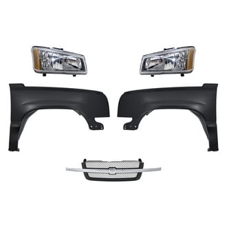 Replacement - 5-Piece Kit (Driver and Passenger Side Headlights, Grille, Driver and Passenger Side Fenders) (Standard Line)