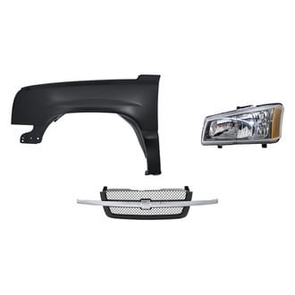 Replacement - 3-Piece Kit (Driver Side Headlight, Grille, Front Driver Side Fender) (Standard Line)