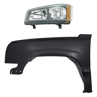 Replacement - 2-Piece Kit (Driver Side Headlight, Front Driver Side Fender) (CAPA Certified)