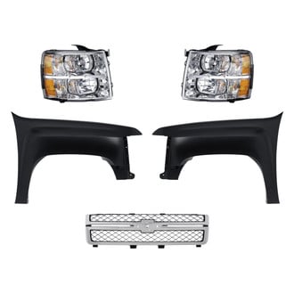 Replacement BNDL-251073 - 5-Piece Kit (Driver and Passenger Side Headlights, Grille, Driver and Passenger Side Fenders) (Standard Line)