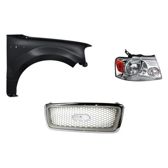 Replacement - 3-Piece Kit (Passenger Side Headlight, Grille, Front Passenger Side Fender) (Standard Line)