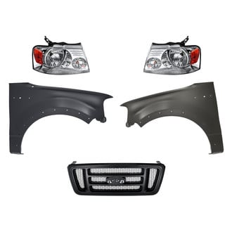 Replacement - 5-Piece Kit (Driver and Passenger Side Headlights, Grille, Driver and Passenger Side Fenders) (Standard Line)
