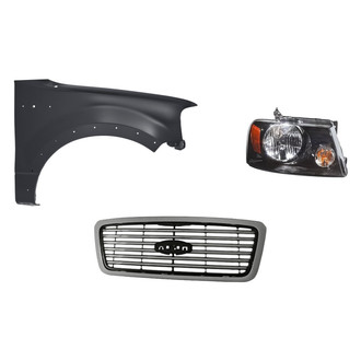 Replacement - 3-Piece Kit (Passenger Side Headlight, Grille, Front Passenger Side Fender) (Standard Line)