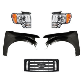 Replacement - 5-Piece Kit (Driver and Passenger Side Headlights, Grille, Driver and Passenger Side Fenders)